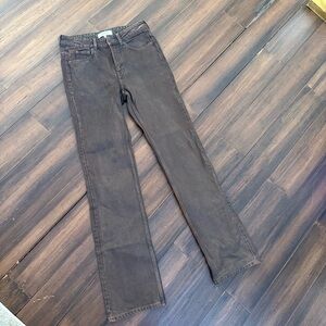 H&M Brown Straight-Leg Jeans